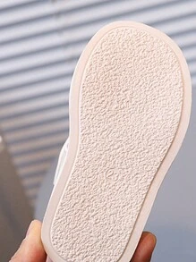 1 Pair Baby Girl Beige Sandals With Hook And Loop Closure, Comfortable Minimalist Design Summer Outdoor Beach Casual Shoes - Beige - View 7