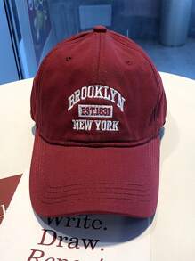 1 件女士时尚休闲字母刺绣棒球帽，情侣/学生百搭防晒帽，适合户外、街头服饰 - 彩色 - 查看 14