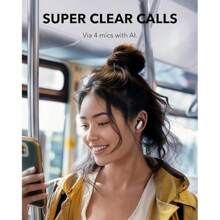 Anker 的 Soundcore P30i 降噪耳塞，强劲智能降噪，强劲低音，45 小时播放时间，二合一外壳和手机支架，IP54，无线耳塞，蓝牙 5.4 TWS 无线耳机，小巧便携，入耳式无线耳机迷你耳塞带充电盒，适用于 Apple 手机、iPad、笔记本电脑，适用于 IOS、Android 用户，适合家人、朋友、儿童、生日、春季、节日、新年的礼物 - 黑色 - 查看 7