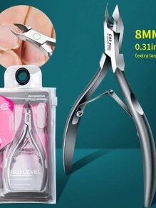 LRIS 1pc 8mm Stainless Steel Callus Trimmer, Very Sharp Cuticle Nipper Cutter, Nail Clippers Foot Care Manicure Tool, Space Gray - Grey - View 6