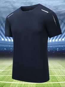 4 Stücke Herren Sommer leichte Eisseide Kurzarm T-Shirts, lässige Outdoor-Sportbekleidung