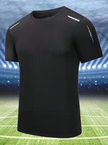 4 Stücke Herren Sommer leichte Eisseide Kurzarm T-Shirts, lässige Outdoor-Sportbekleidung