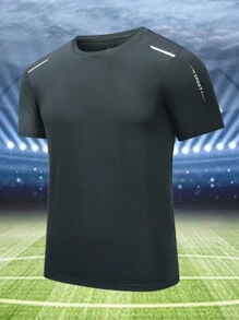 4 Stücke Herren Sommer leichte Eisseide Kurzarm T-Shirts, lässige Outdoor-Sportbekleidung