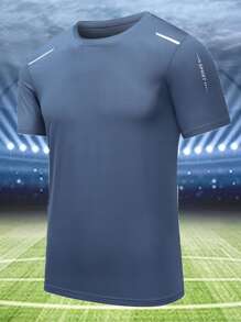 4 Stücke Herren Sommer leichte Eisseide Kurzarm T-Shirts, lässige Outdoor-Sportbekleidung