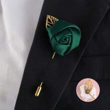 金属叶多色胸针，适合新郎、伴郎 - 海军蓝色翻领花，适合新娘、伴娘、毕业典礼、婚礼派对、舞会 - 長8.5厘米*寬4厘米 - 查看 29