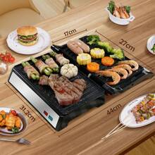 1 Stück 3-in-1 Panini-Maker, Sandwichmaker, Elektrogrill, 31,2x25,5x9,2cm, 1500W, 180° klappbar, beidseitiges Kochen, gleichmäßige Erwärmung, Keramikbeschichtung, Anti-Verbrühgriff, Silber, geeignet für Frühstück & Grillen zuhause