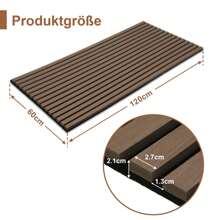 Lospitch Akustikpaneele Holz 120x60 cm – Graue Wandpaneele aus Holzfurnier & Filz, Für Studio & Zuhause, Innenwandverkleidung (1X/2X/4X/6X/8X) - schwarze Walnuss - Übersicht 6