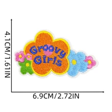 15pcs Hippy Iron On Patches, Sew On Embroidered Applique Repair Patch DIY Crafts Projects For Christmas Valentine's Day Clothing Jacket Jeans Pants Dress Backpack Hat Decorations Gifts - Multicolor - View 5