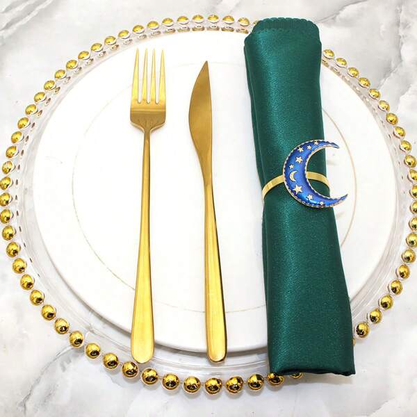 beizhixin Blue Moon Napkin Ring Star Napkin Button Moon Creative Desktop Display