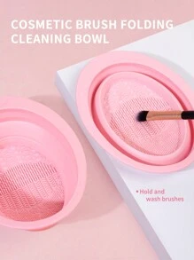 MAANGE 30pcs Professional Makeup Brushes With Velvet Bag+20pcs Powder Puff Accessories+1pc Silicone Cleaning Bowl+1pc Waterproof Wash Bag,Makeup Tools With Soft Brush Hair For Easy Carrying,Foundation Brush,Eye Shadow Brush,Blending Brush,Eyebrow Brush,Brush Set For Travel - 粉色 - 查看 8