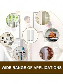 12pcs Punch-Free Tape Strips Self Adhesive ,With Super Strong Double Sided Hook & Loop Installation Tape, Picture Frame Fixed Poster Wall Hook Decorate Fixing,Nail-Free Sticky Tape For Wall Art, Wall Double Sided Tape,Frame Traceless Self Adhesive Tape,Punch-Free Adhesive Strips For Wall Decor & Mounting, Wall Protection - Easy Peel Mounting Strips For DIY Crafts