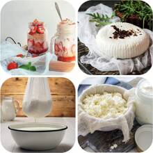 5 Yards Cotton Cheese Cloth Food Straining Butter Muslin Gauze Cooking Draining Fine Reusable - White - View 6