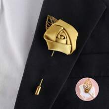 金属叶多色胸针，适合新郎、伴郎 - 海军蓝色翻领花，适合新娘、伴娘、毕业典礼、婚礼派对、舞会 - 長8.5厘米*寬4厘米 - 查看 16