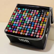 168 Colors Double-Ended Oil-Based Marker Pens With Shoulder Bag & Base - Sets - View 1