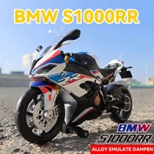 1/12 Skala BMW S1000R Gusseisen Motorrad Spielzeug, BMW Motorradmodell, BMW Motorrad-Spielzeug als Geschenk für Jungen und Mädchen