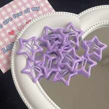 Multicolored Star Shaped Dopamine Hair Clips, Cute Bangs Clips, Hair Accessories, Claw Clips, Hair Claws, Hair Slide, Hair Barrettes