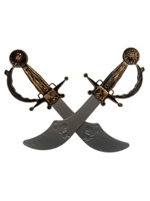 1 Pieza Espada de plástico de pirata para disfraz, decoración y utilería de fiesta