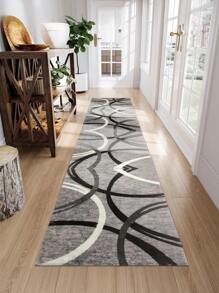1pc 850g/㎡ Crystal Velvet Runner Rug, Minimalist Style Corridor Carpet, Entrance Mat, Home Decoration - Grey - View 9