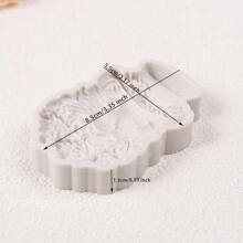 1 pieza Molde de silicona con forma de gato, adecuado para molduras DIY, apto para Moldes artesanales DI Y para decoraciones - Gris - Ver 2