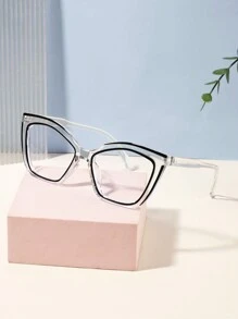 1/2/3 PCS Women's Acrylic Colorblocking Cat Eye Fashion Light Glasses For Daily Reading And Work Commute Use - 彩色 - 查看 3
