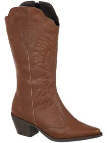 GiGiL Women's Texana Rodeio Country Boots High Shaft Pointed Toe - 駝色 - 查看 3