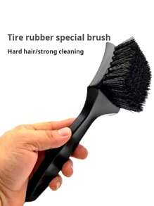 1入組汽車輪胎輪框清潔刷細節刷洗毛巾通用車輪輪胎清潔工具汽車配件 - 黑色 - 查看 5