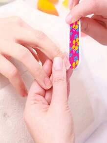 50pcs Dual-Sided Durable Portable Mini Nail Files, Suitable For Natural And Artificial Nails, Compact Colorful Design For Manicure & Pedicure