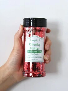 Ultra Fine Glitter Powder 1/128" 0.2mm For Epoxy Resin Craft Chunky Glitter 1/24" 1mm For Nail Art Cosmetic,Body Glitter Powder, Hight Light Glitter 1/10" 2.5mm For DIY Festival Decoration Paing Scrapbook - Red - View 4