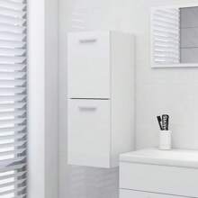 White Engineered Wood Bathroom Cabinet 30x80 Cm Space Saving Storage Solution Home Bathroom Decor Bathroom Organizer Summer - White - View 1