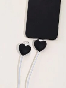 Heart-Shaped Protective Case For Data Cable, Compatible With Apple 20W Fast Charging Cable - Multicolor - View 13