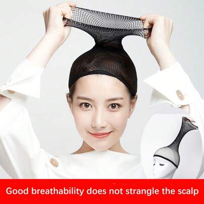 5pcs New Type Of Elastic Elastic Hair Net Nylon Hair Net Better Wrap Hair Fashion Net Braided Wig Hat Ladies Wig Better Wrap Hair