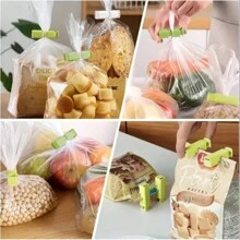 10pcs Superior Bread Bag Clips - HDPE Sealed Clips With Easy Squeeze Lock, Airtight Seal, Space Saving, For Freshness Of Various Bags, Essential Kitchen Accessory