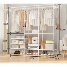 Arara Tripla Organizadora de Roupas Conceito Aberto Guarda-Roupa Moderno