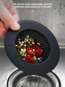 1 pieza Colador de fregadero de cocina, colador de desagüe de acero inoxidable para fregadero de cocina, colador de fregadero antiguo, colador de fregadero para verduras, colador de desechos de alcantarillado, accesorios de cocina, un regalo imprescindible de herramientas de cocina para chefs en el hogar, almacenamiento ahorra espacio para organizadores de cocina, idea de regalo de cocina navideña