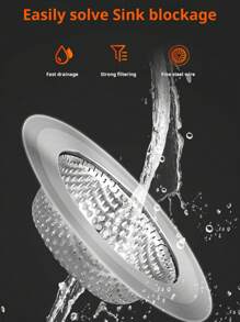 1 pieza Colador de fregadero de cocina, colador de desagüe de acero inoxidable para fregadero de cocina, colador de fregadero antiguo, colador de fregadero para verduras, colador de desechos de alcantarillado, accesorios de cocina, un regalo imprescindible de herramientas de cocina para chefs en el hogar, almacenamiento ahorra espacio para organizadores de cocina, idea de regalo de cocina navideña