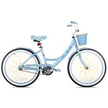 24"  La Jolla Girls Cruiser Bike, Teen Ages 13+, Light Blue - Blue and White - View 2