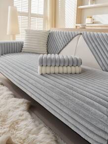 1件秋冬保暖加厚绒面波西米亚风沙发垫套，防滑沙发套，防尘防污，可机洗，宠物友好型保护套，适用于卧室、办公室、客厅、L型沙发和1/2/3/4座沙发，也可手洗。