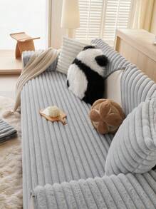 1件秋冬保暖加厚绒面波西米亚风沙发垫套，防滑沙发套，防尘防污，可机洗，宠物友好型保护套，适用于卧室、办公室、客厅、L型沙发和1/2/3/4座沙发，也可手洗。