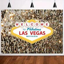 Luxury "Welcome To Las Vegas" Movie Theme Photography Background - Gold Luxury Ball Dress Up Party Decoration, Polyester Material, Multiple Sizes To Choose From - Multicolor - View 5