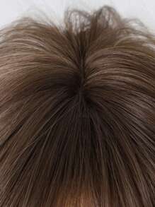 Brown & Golden Highlights Long Straight Wig, Natural Layered, Suitable For Daily Wear, Parties, Cosplay, Etc. (Please Note Proper Wearing And Maintenance) - Brown Highlight - View 5