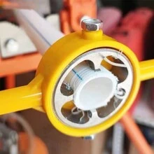 Tatukiko 6pcs PVC Threader Tool Kit, Pipe Threading Tool, Manual Hand Pipe Threader Tool With 1/2NPT 3/4" 1" Die Molds, Durable Pipe Round Die Set - Orange - View 6