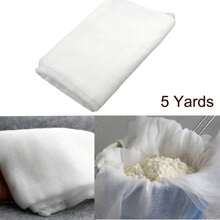 5 Yards Cotton Cheese Cloth Food Straining Butter Muslin Gauze Cooking Draining Fine Reusable - White - View 5