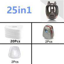 Maschera antigas completa 6800A per protezione da acido/organico/ammoniaca, filtri multifunzione per vernici, prodotti chimici, pesticidi, laboratorio, anti-polveri