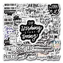 50 miếng dán vinyl graffiti đơn sắc đầy cảm hứng, thích hợp dán lên cốc, tủ lạnh, sách, hành lý, bàn làm việc, mũ bảo hiểm, ván trượt, máy ảnh, đàn guitar, máy tính xách tay, đồ dùng học tập, mùa tựu trường, v.v. - Nhiều màu - Xem 6