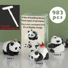 1 Kreative Panda Block - 2-in-1 Spielblock - Geschenk für Feiertage und Geburtstage - Dekoration für den Bürotisch, stressabbauendes Spielzeug - Bürodekoration, Geschenk zu Halloween, Thanksgiving, Weihnachten - Universelles Partygeschenk für Männer und Frauen - Verschiedenfarbig - Übersicht 21
