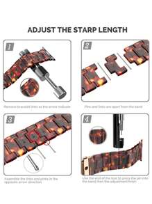 1条男女通用时尚黑色表带，兼容 46mm 49mm 40mm 44mm 45mm 41mm 42mm 38mm，兼容 Series 11 10 9 8 7 SE 6 5 4 3 2 1 Ultra 3/2/1，兼容S10 S11，简约表带，兼容表带 - 黑色 - 查看 7