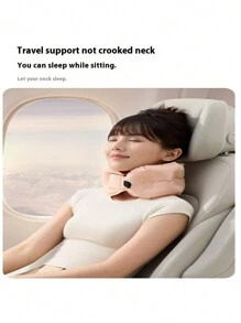 EVERYTHINK Gối chữ U bơm hơi du lịch công tác Gối cổ có thể gập lại di động Gối hỗ trợ cổ du lịch đường dài Bốn tùy chọn màu sắc - Nhiều màu - Xem 5
