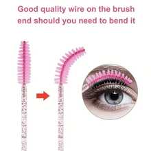 100pcs/Set Disposable Eyelash Brushes With Bucket Roller, Micro Eyelash Mascara Wands, Wholesale For Eyelash Extension Makeup - Multicolor - View 2