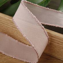 Solid Color Bean Shape Pom Pom Edge Ribbon, DIY Handmade Bow Decoration, Fabric Ribbon For Gifts, Hats - Multicolor - View 29