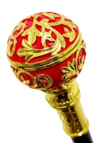 1 pieza Bastón/Bastón de Marcha de Estilo Britáinico Vintage con Patrón Floral Bicromo Desmontable, Perfecto para Halloween, Navidad, Cosplay, Actuaciones de Danza, Uso Diario y Como Regalo Maravilloso